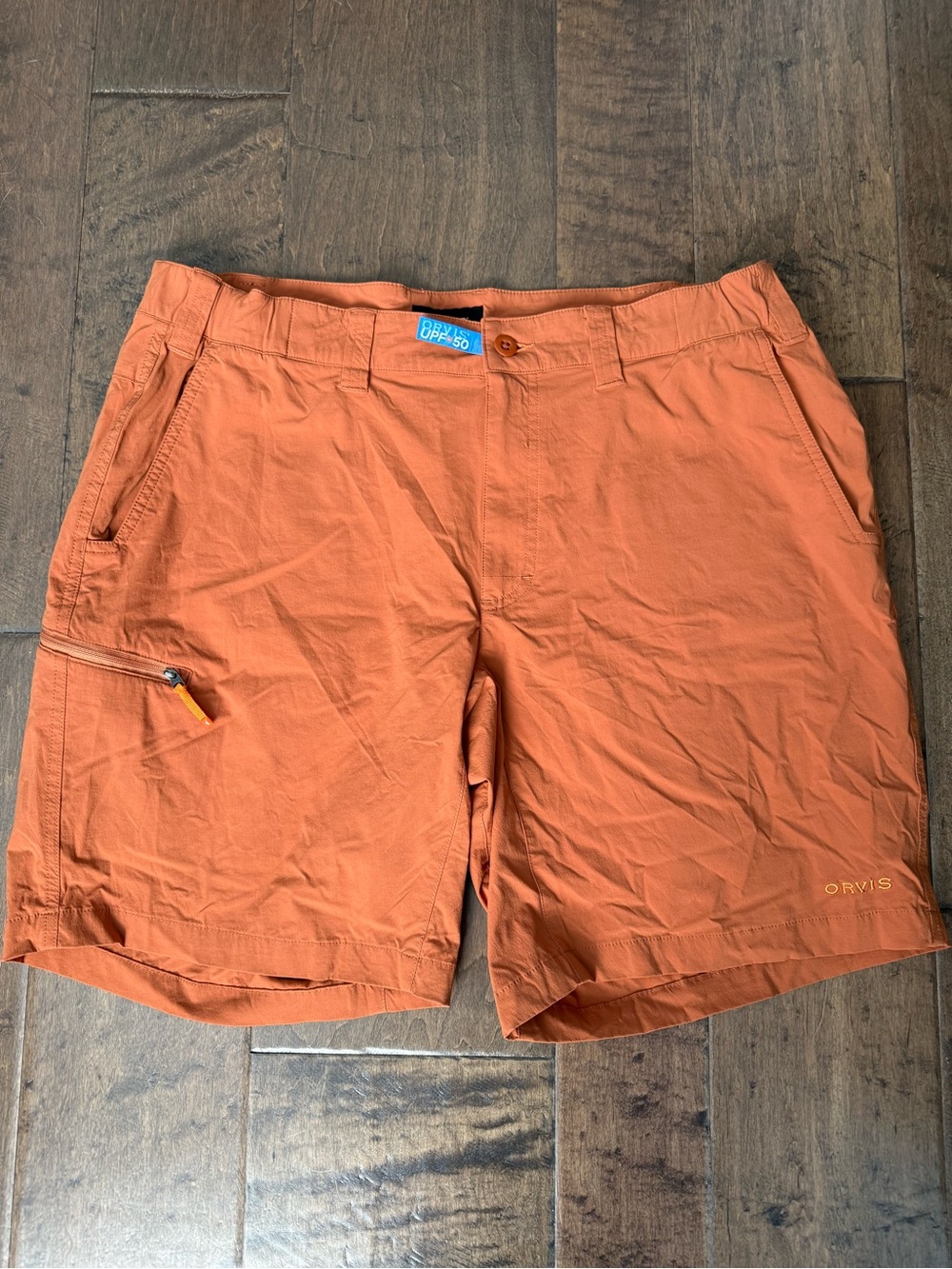 Orvis Men's Rust Orange Cargo Shorts